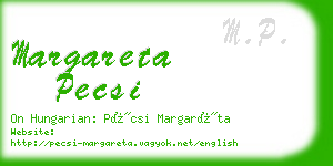 margareta pecsi business card